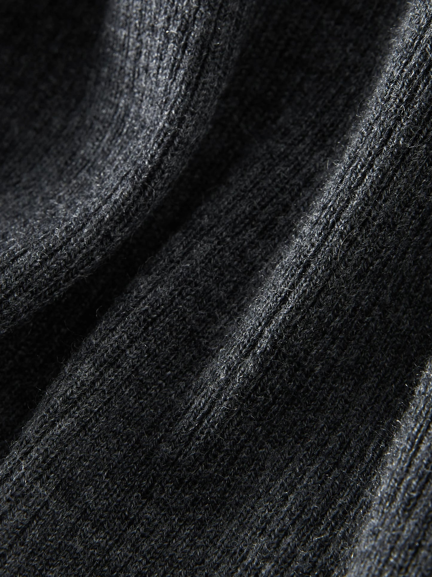 Charcoal Layered Scarf Knit Cardigan