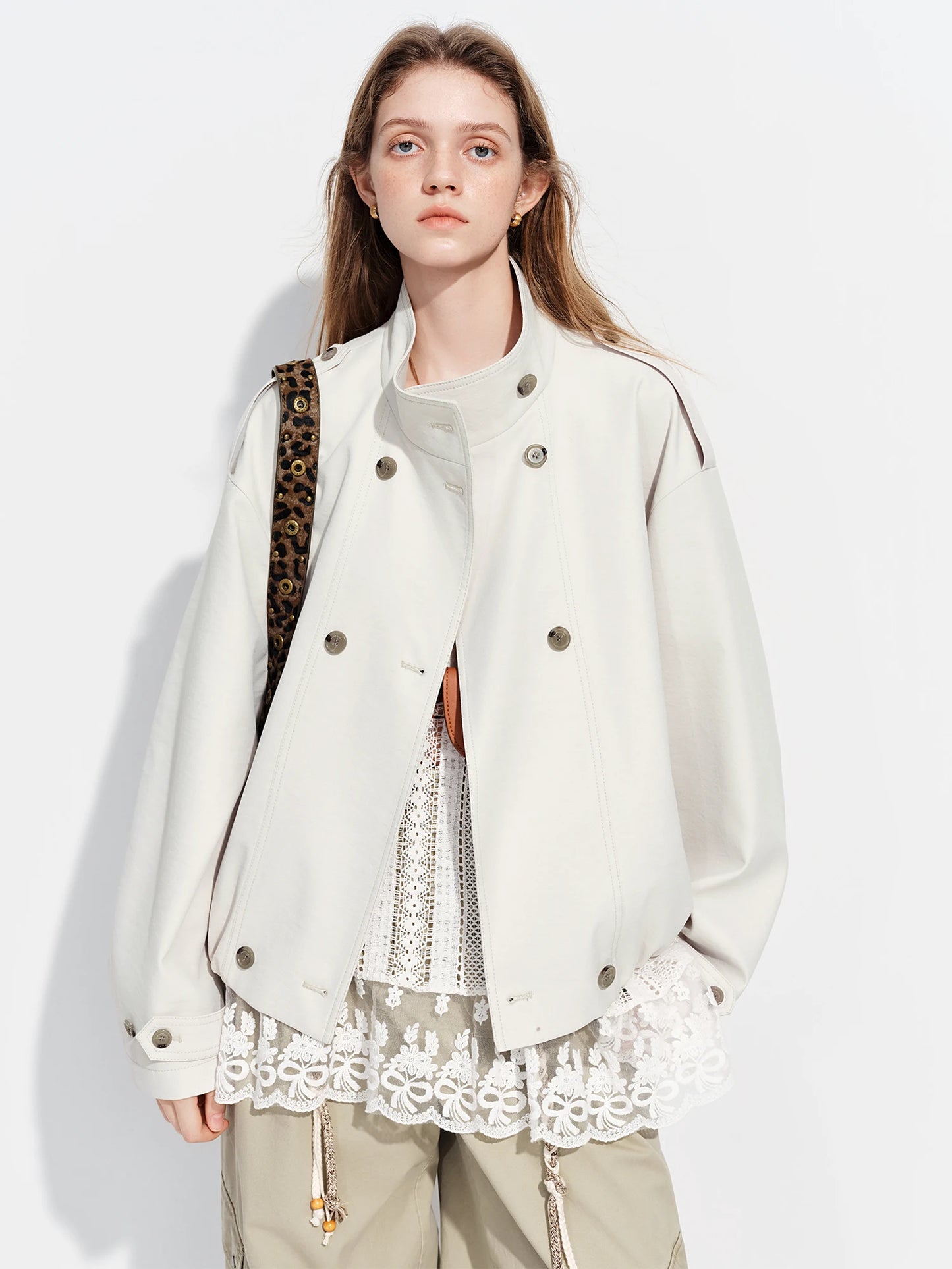 Dark Brown Batwing Leather Jacket