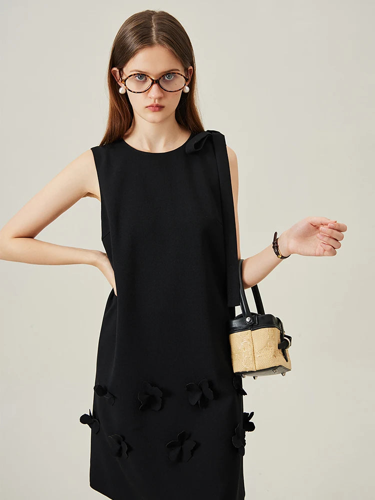 Ivory Butterfly Applique Shift Dress