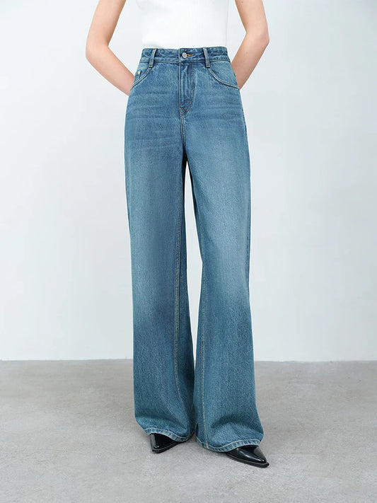 Medium Wash Relaxed Wide Leg Jeans
