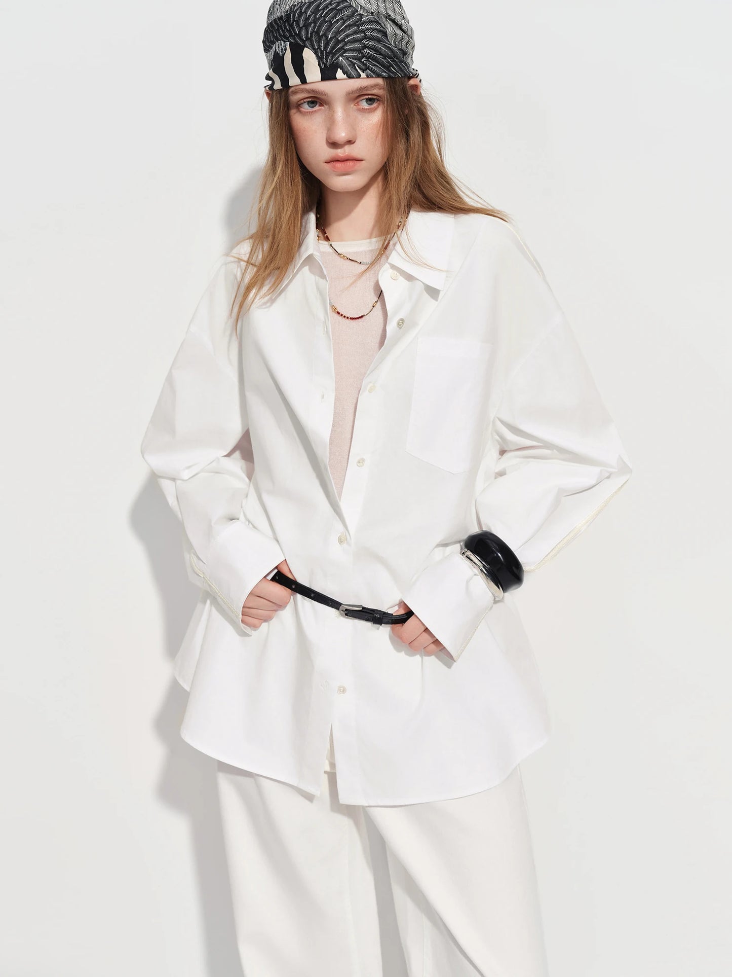 Mint Green Oversized Cotton Shirt