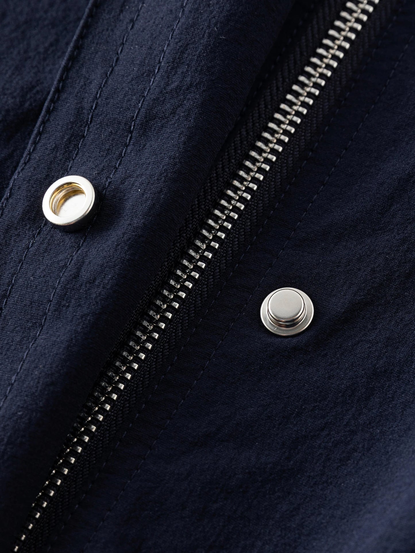 Navy Oversized Cropped Windbreaker