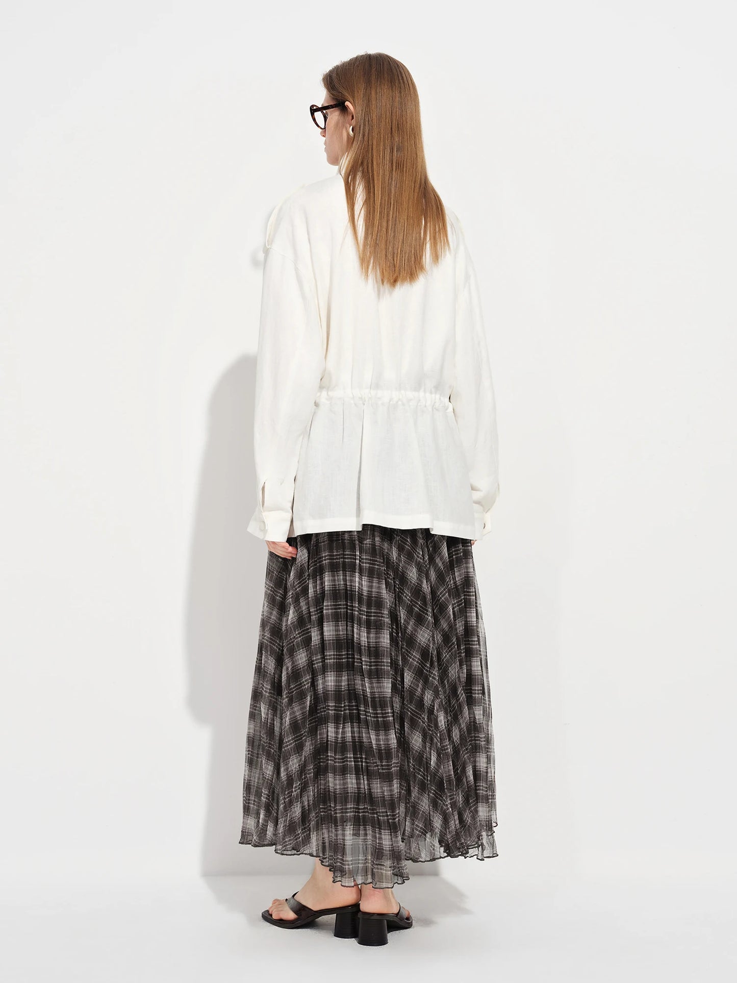 White Drawstring Utility Jacket