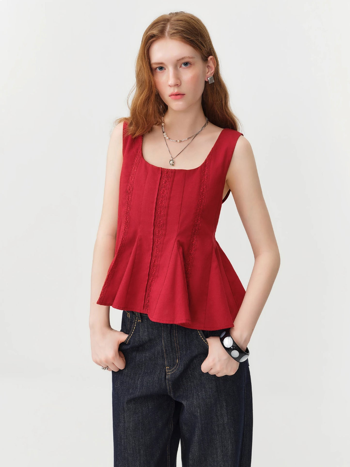 Butter Yellow Peplum Tank Top