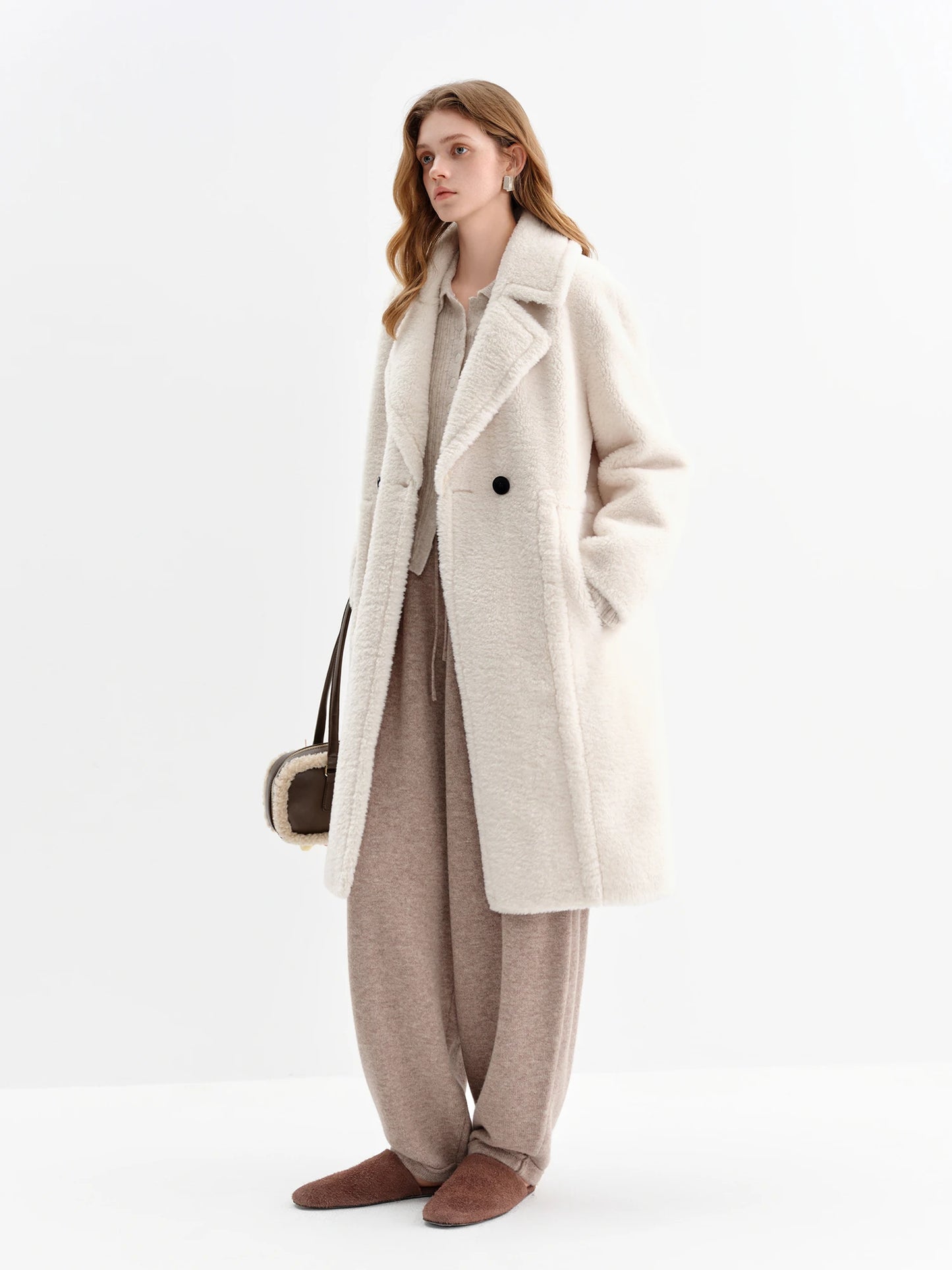 Taupe Knit Wide Leg Lounge Pants