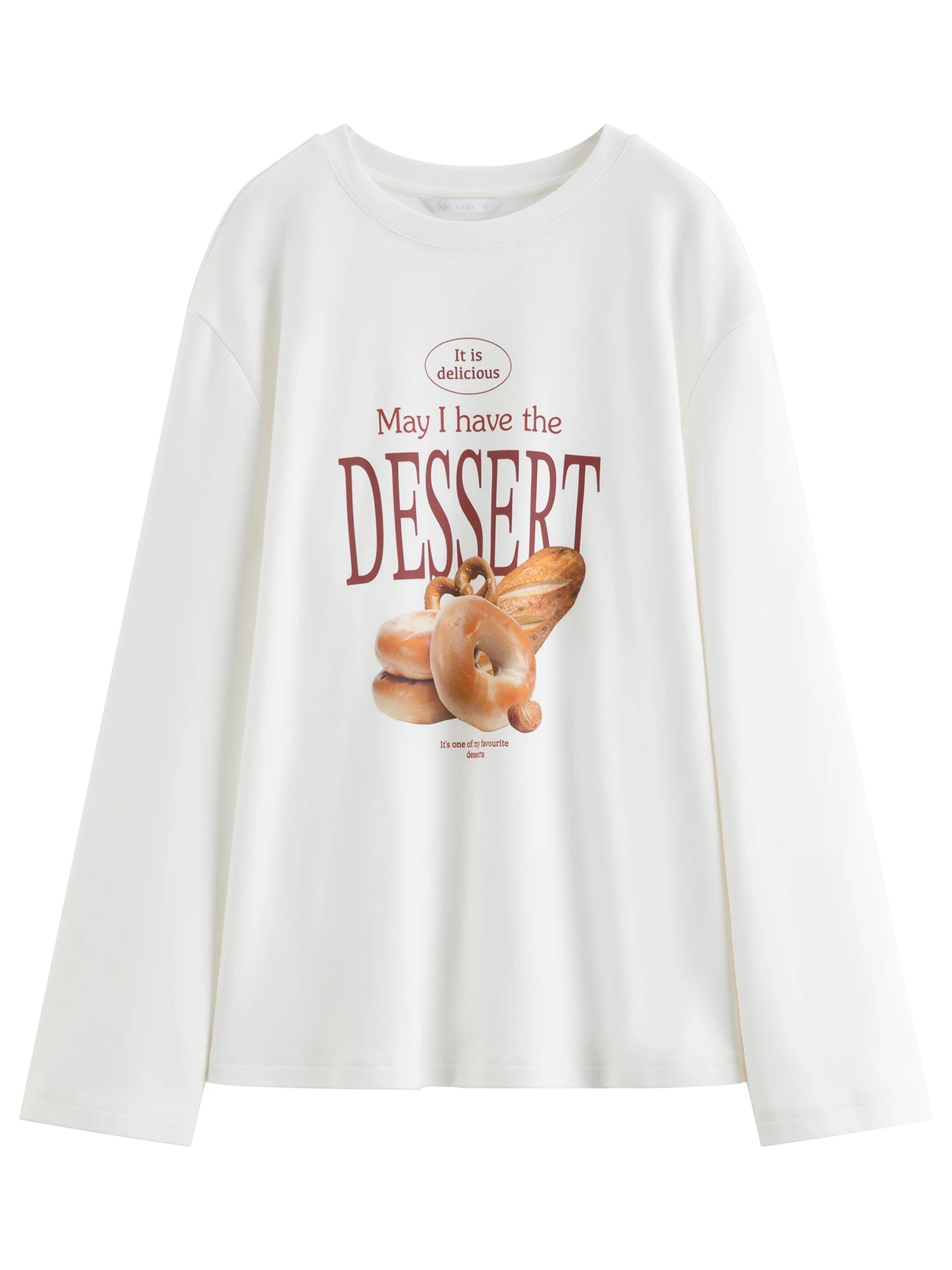 Ivory Dessert Graphic Long Sleeve Tee