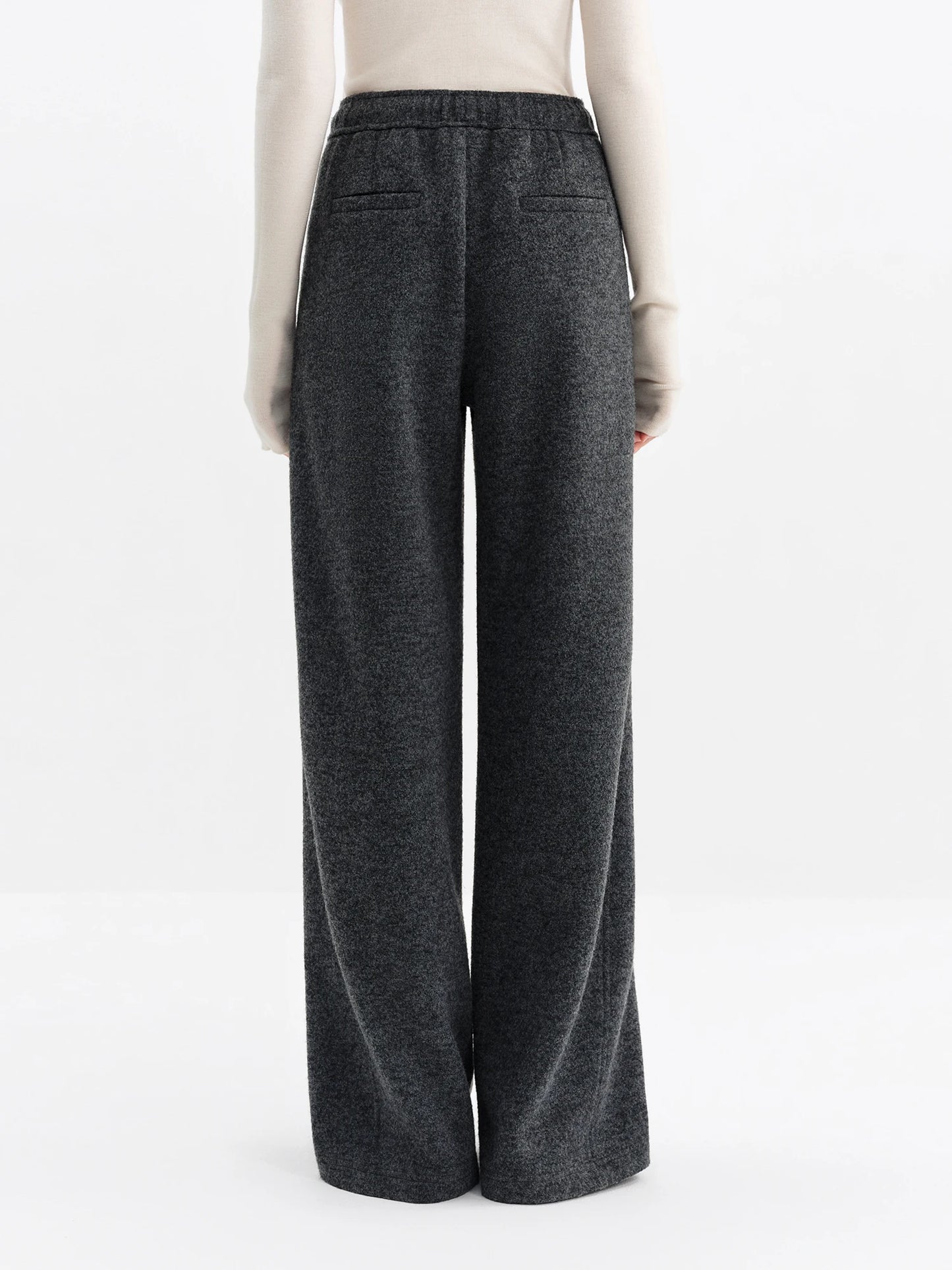 Charcoal Drawstring Wool Lounge Pants