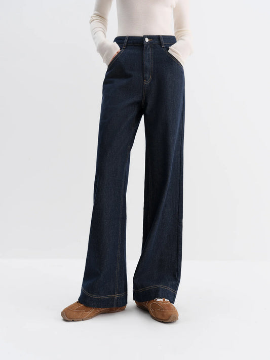 Dark Indigo Straight Leg Jeans