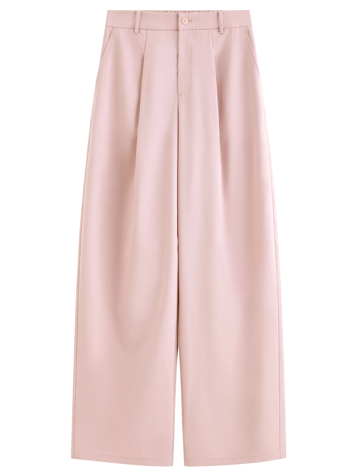 Blush High Waist Wide Leg Trousers