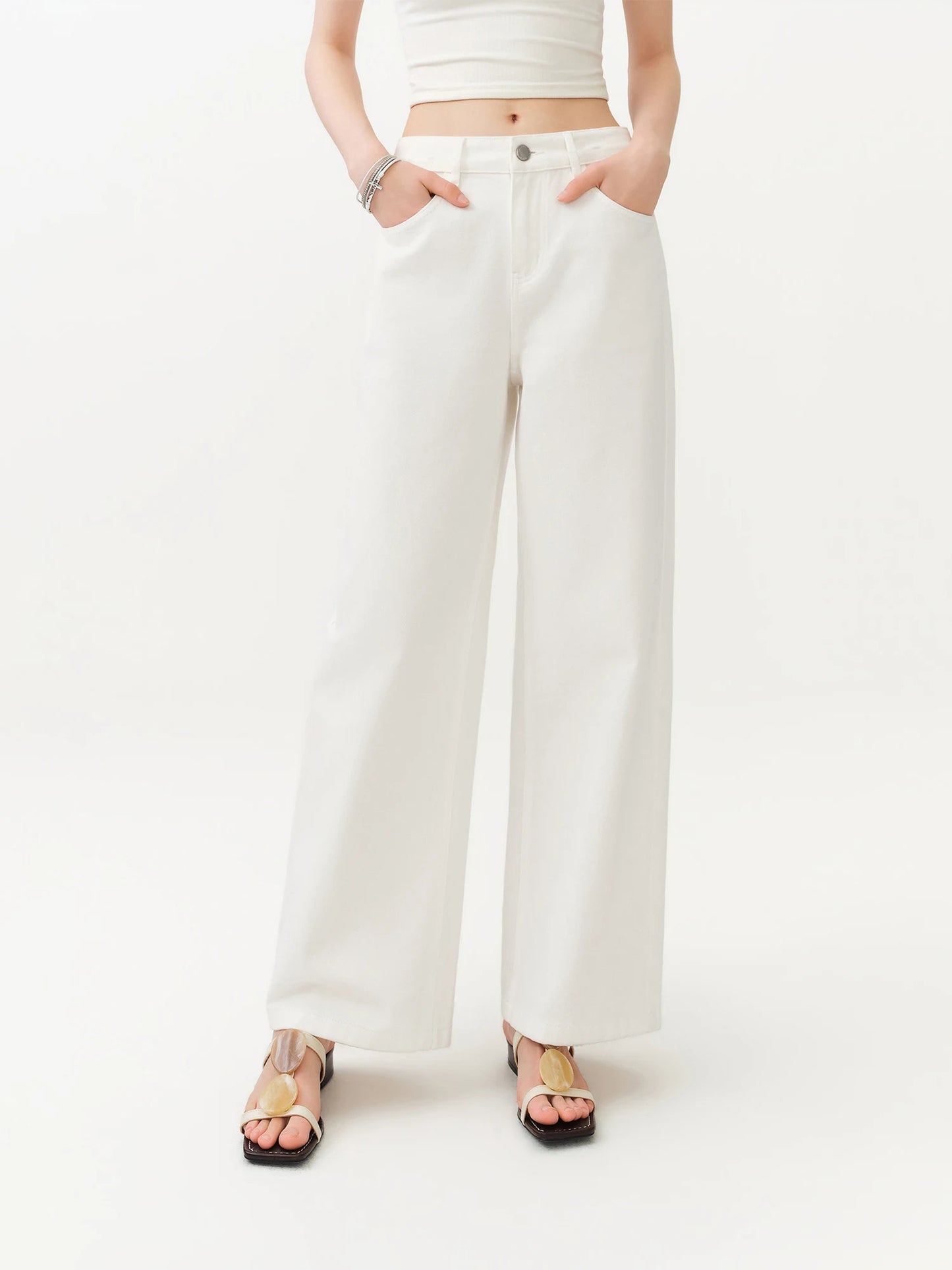 Raw Indigo Wide Leg Jeans