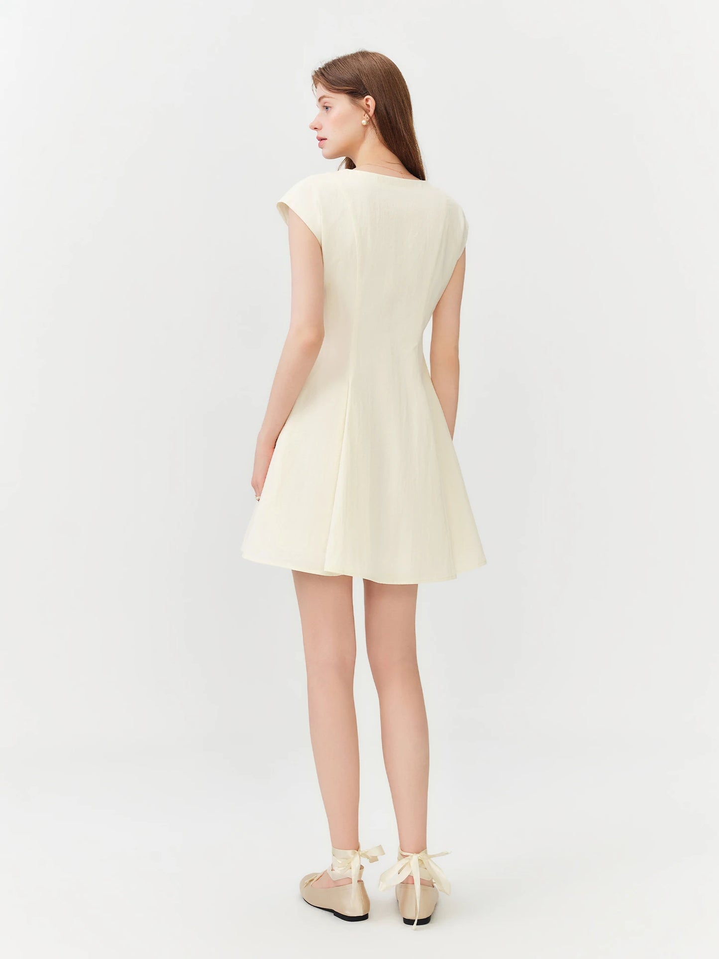 Sage Button Front Mini Dress