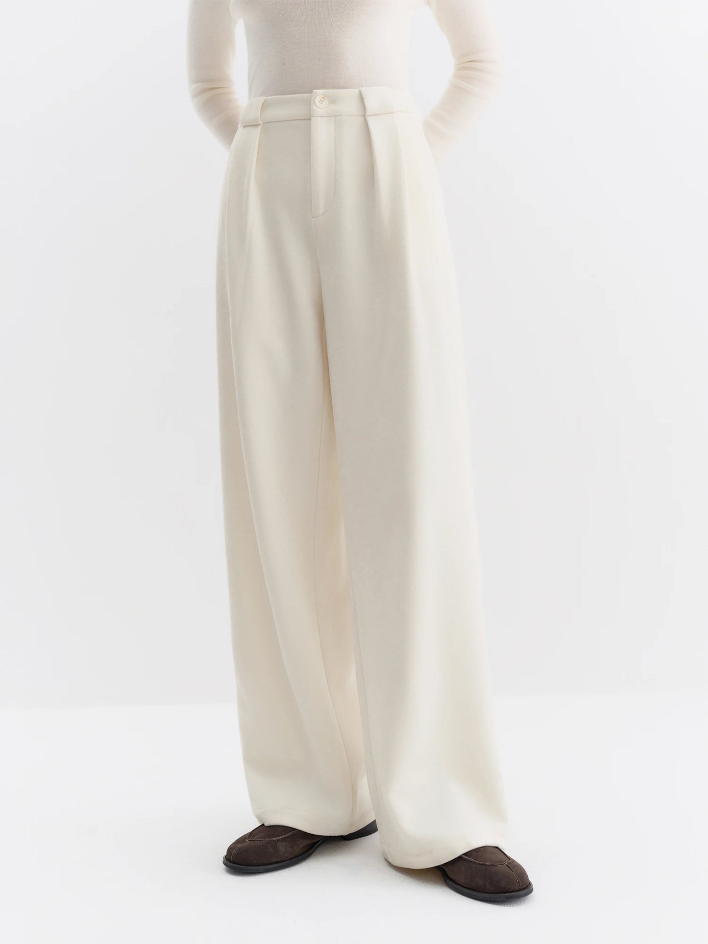 Black Velvet Wide Leg Pants