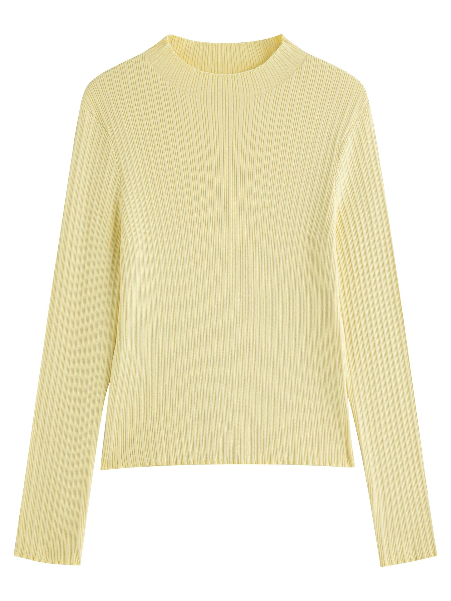 Black Ribbed Mock Neck Knit Top