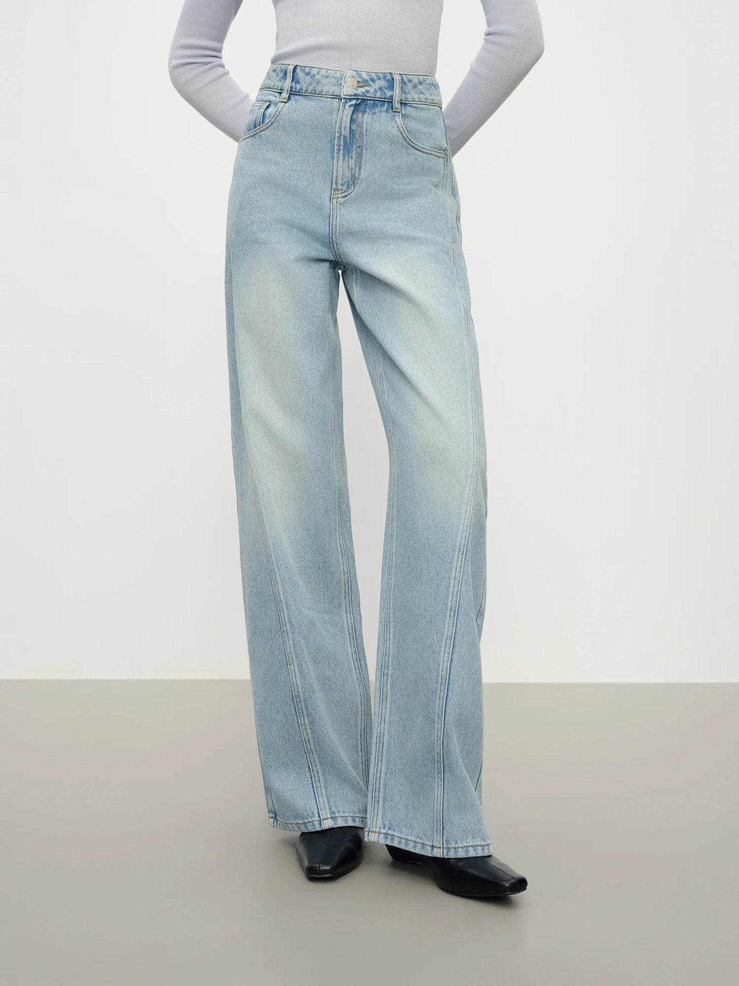 Dark Indigo Wide Leg Jeans