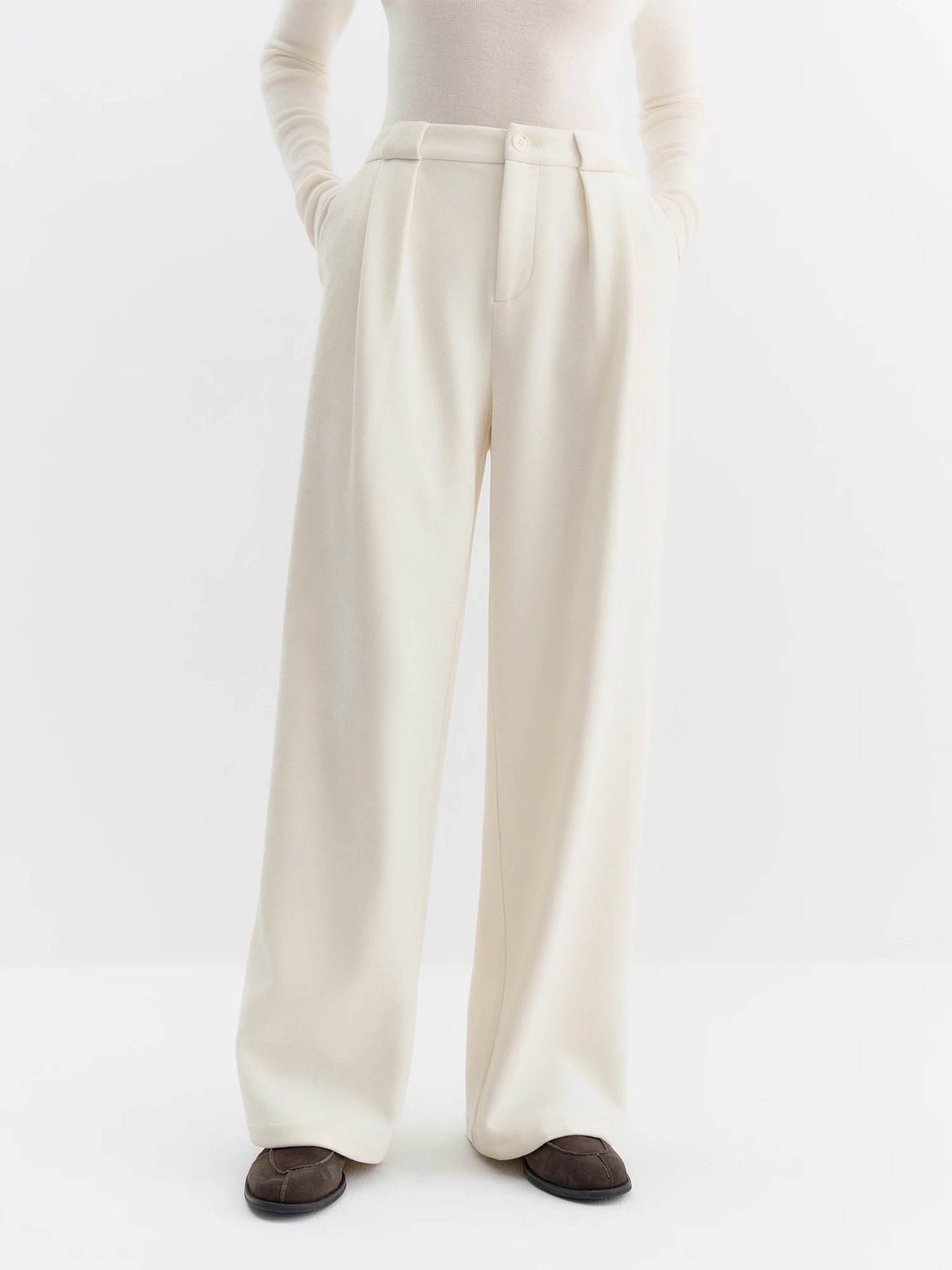 Black Velvet Wide Leg Pants