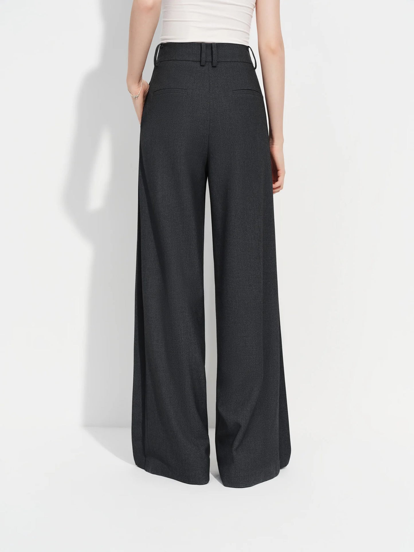Black Fluid Wide Leg Trousers