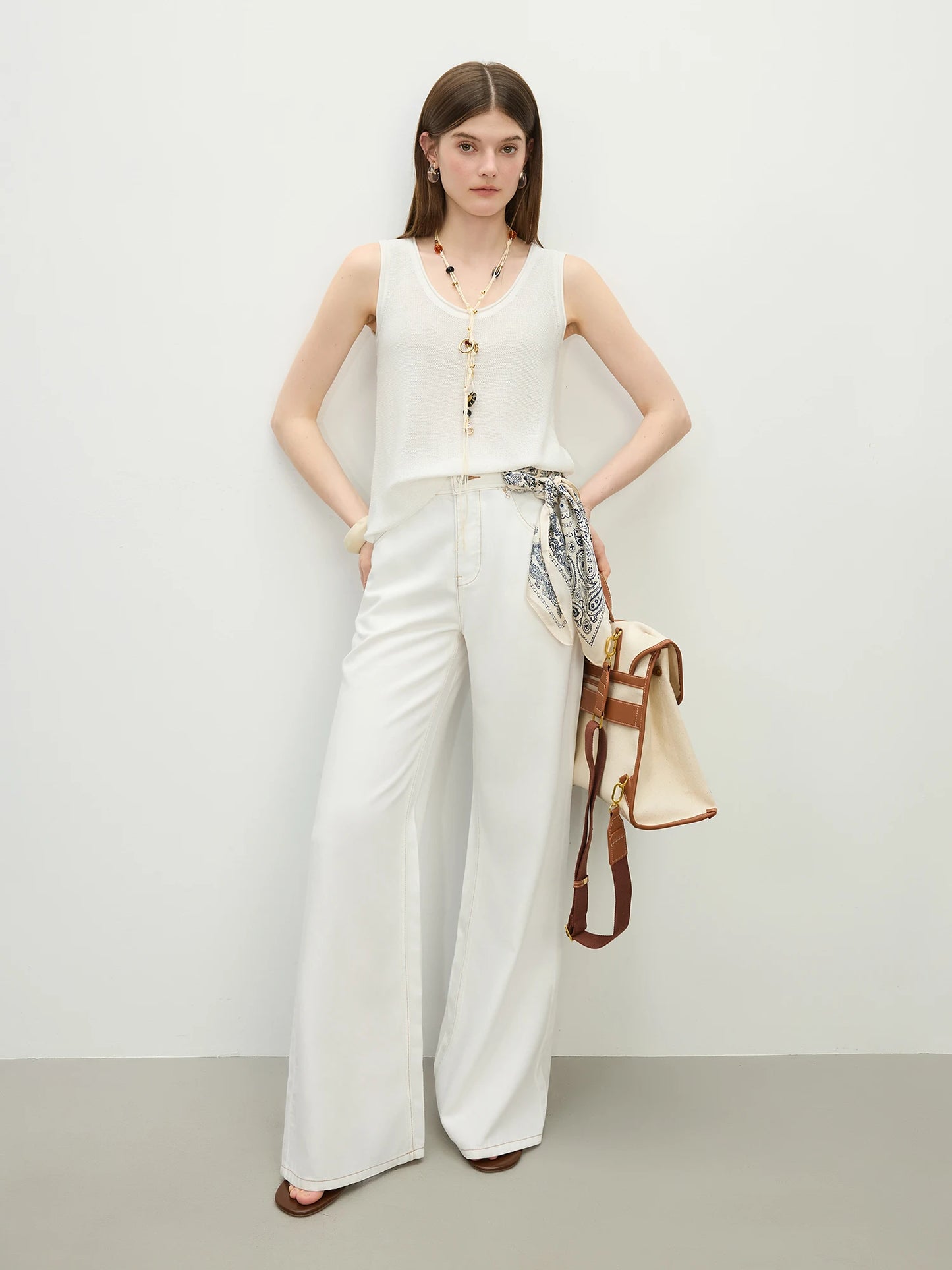Light Blue Straight Leg Jeans