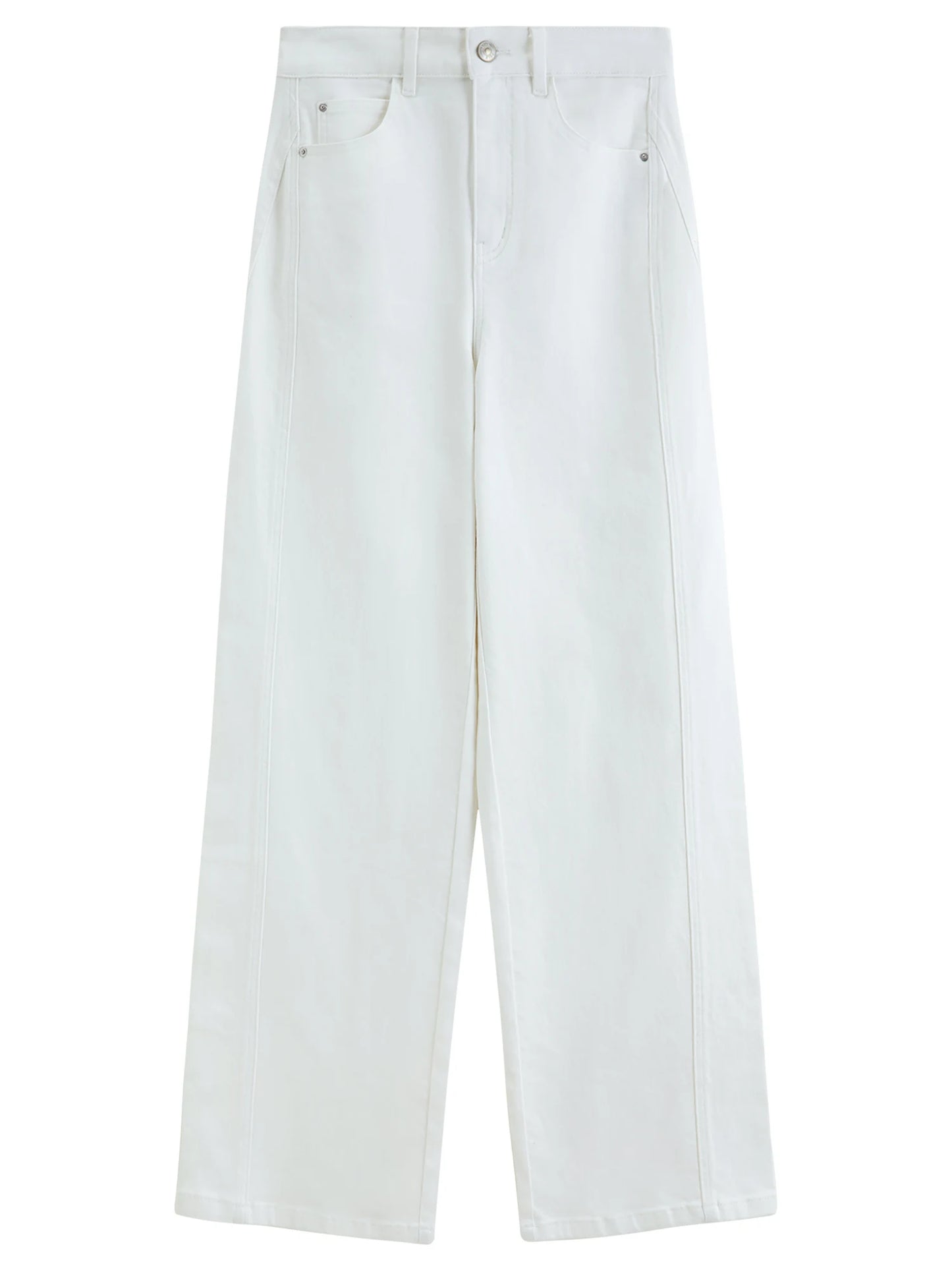 Medium Wash Straight Leg Jeans