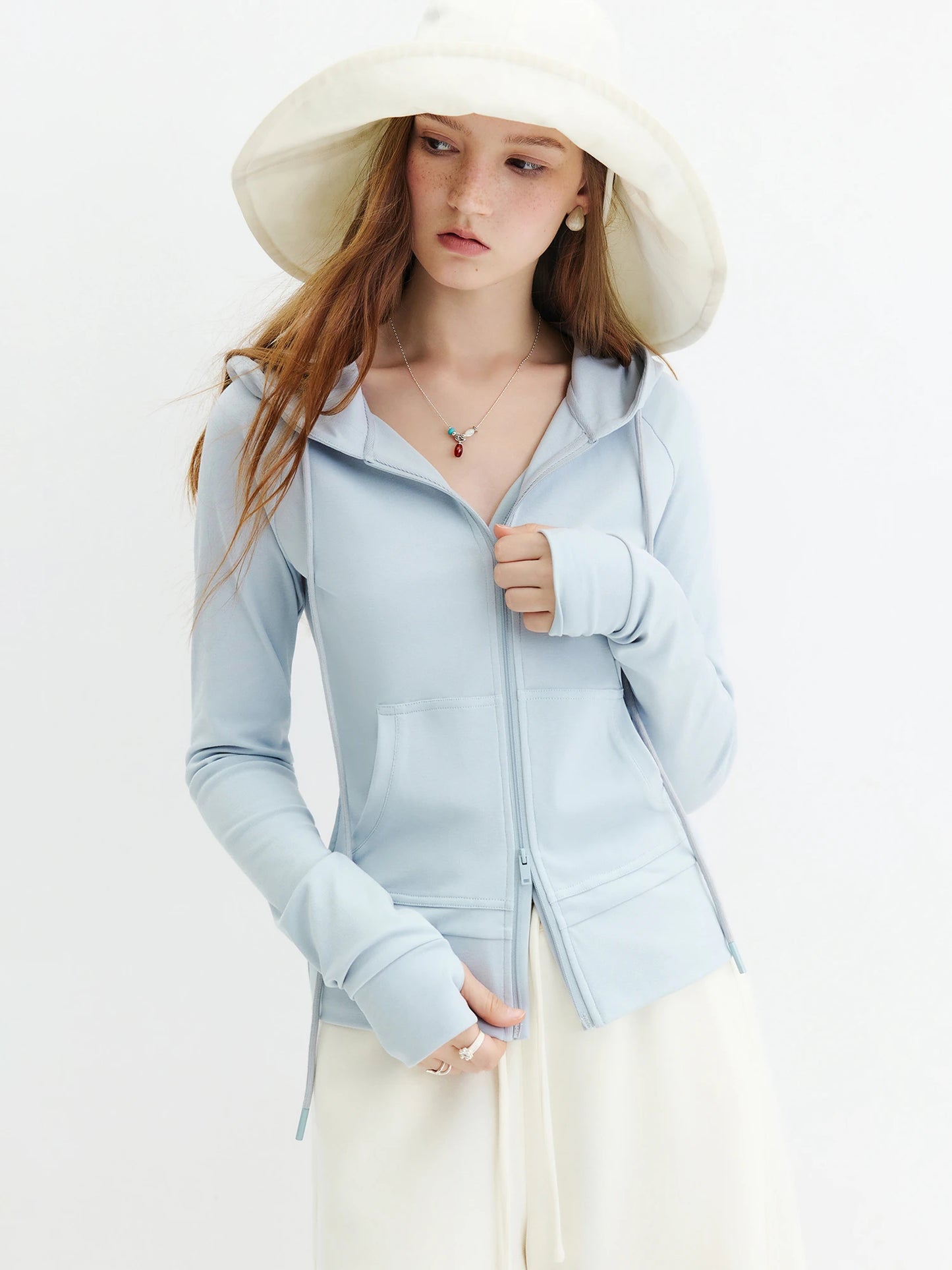 Charcoal Hooded Zip Jacket