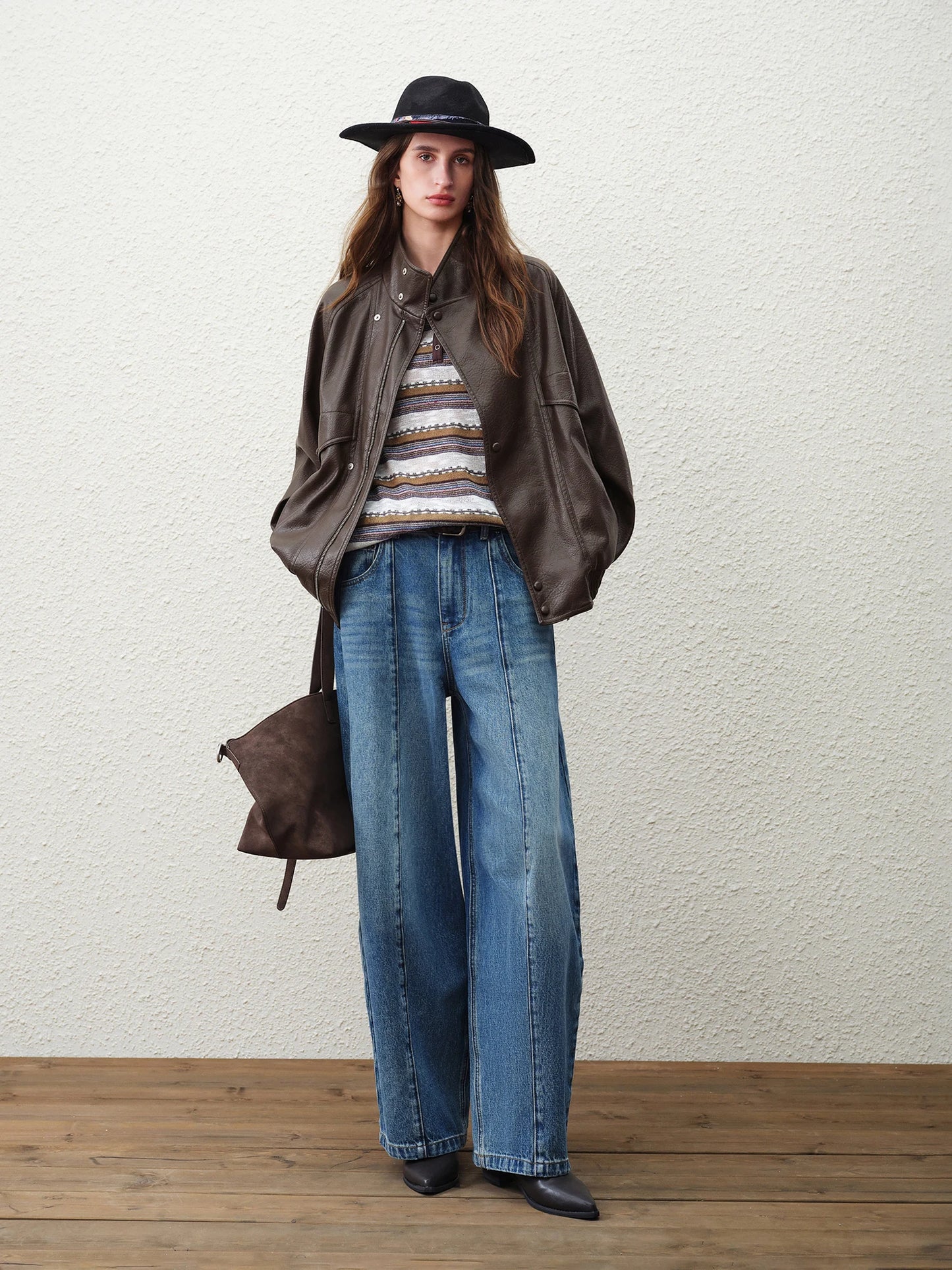 Medium Wash Barrel Leg Jeans