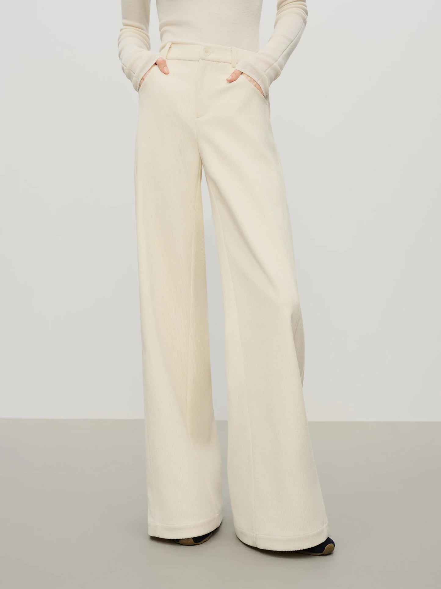 Brown High Waist Wide Leg Trousers