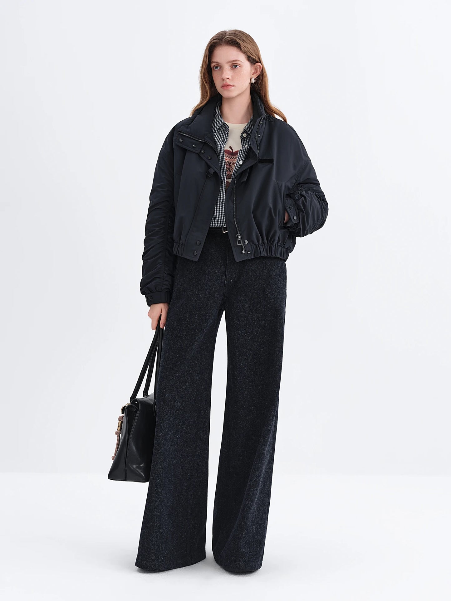 Indigo High Waist Wide Leg Jeans