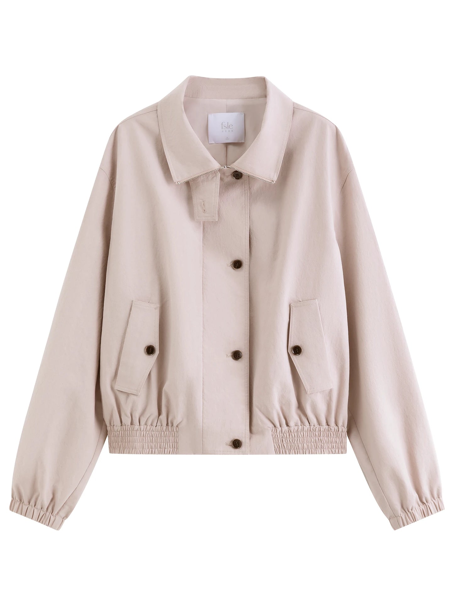 Ivory Turn Collar Cropped Jacket