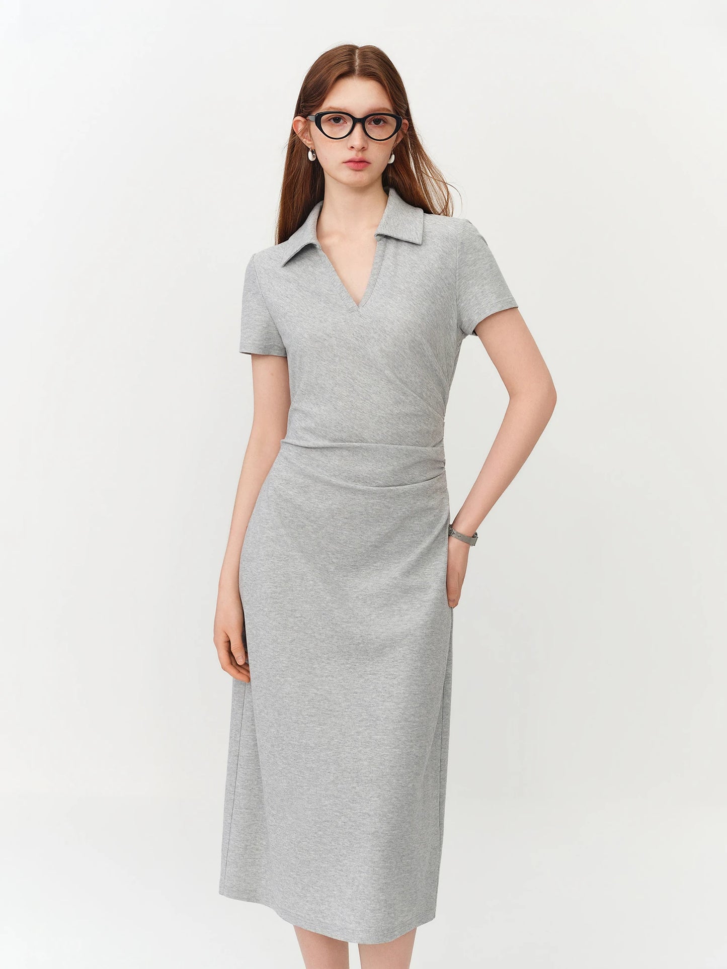 Black Sailor Collar Midi Dress