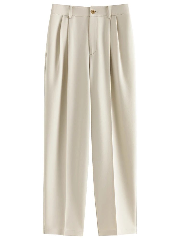 Black Cropped Tapered Trousers