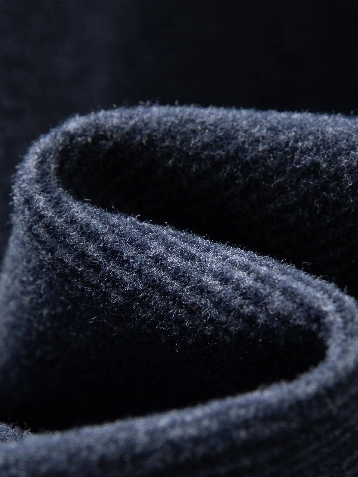 Navy Wool Wide Leg Trousers