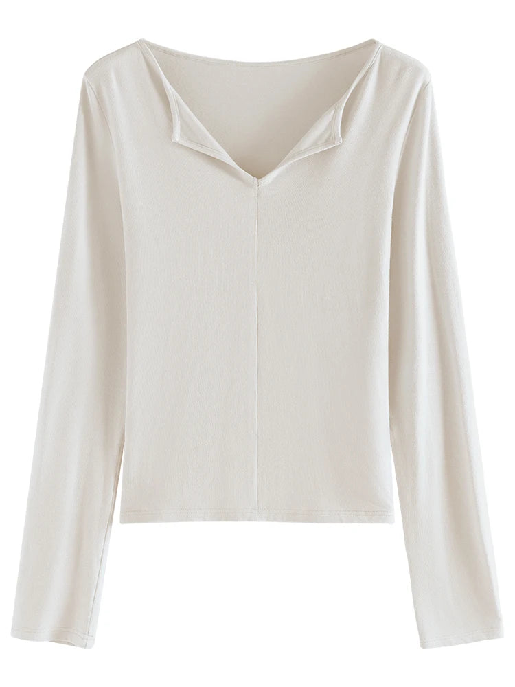Ivory Scarf Neck Knit Top
