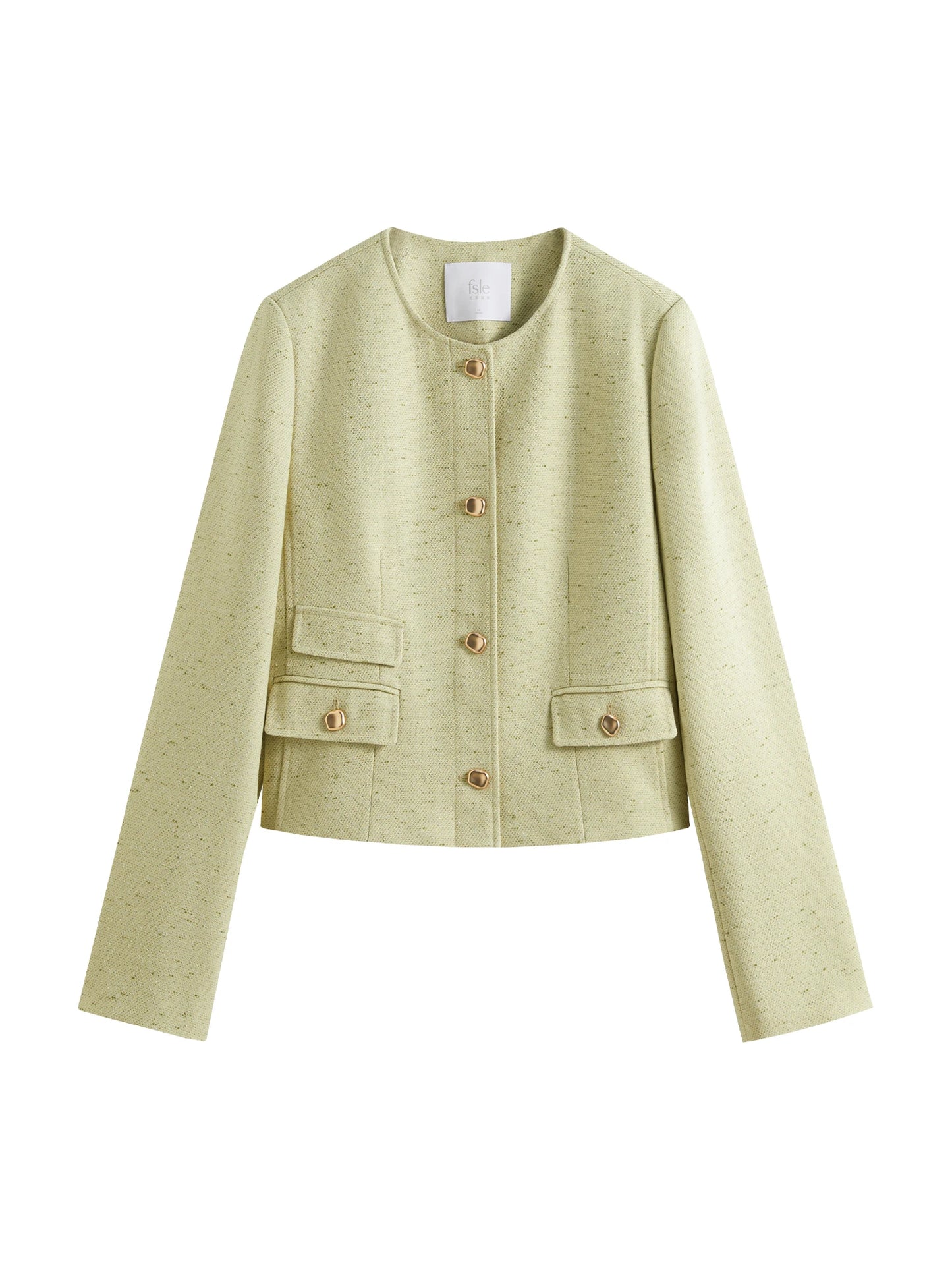 Ivory Tweed Cropped Jacket