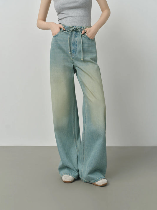 Mint Wash Wide Leg Jeans