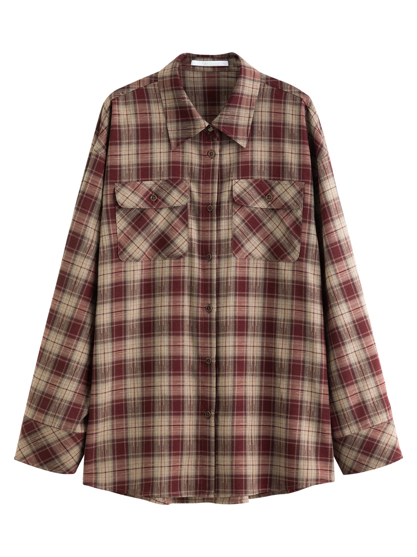 Black Plaid Oversized Flannel Shirt