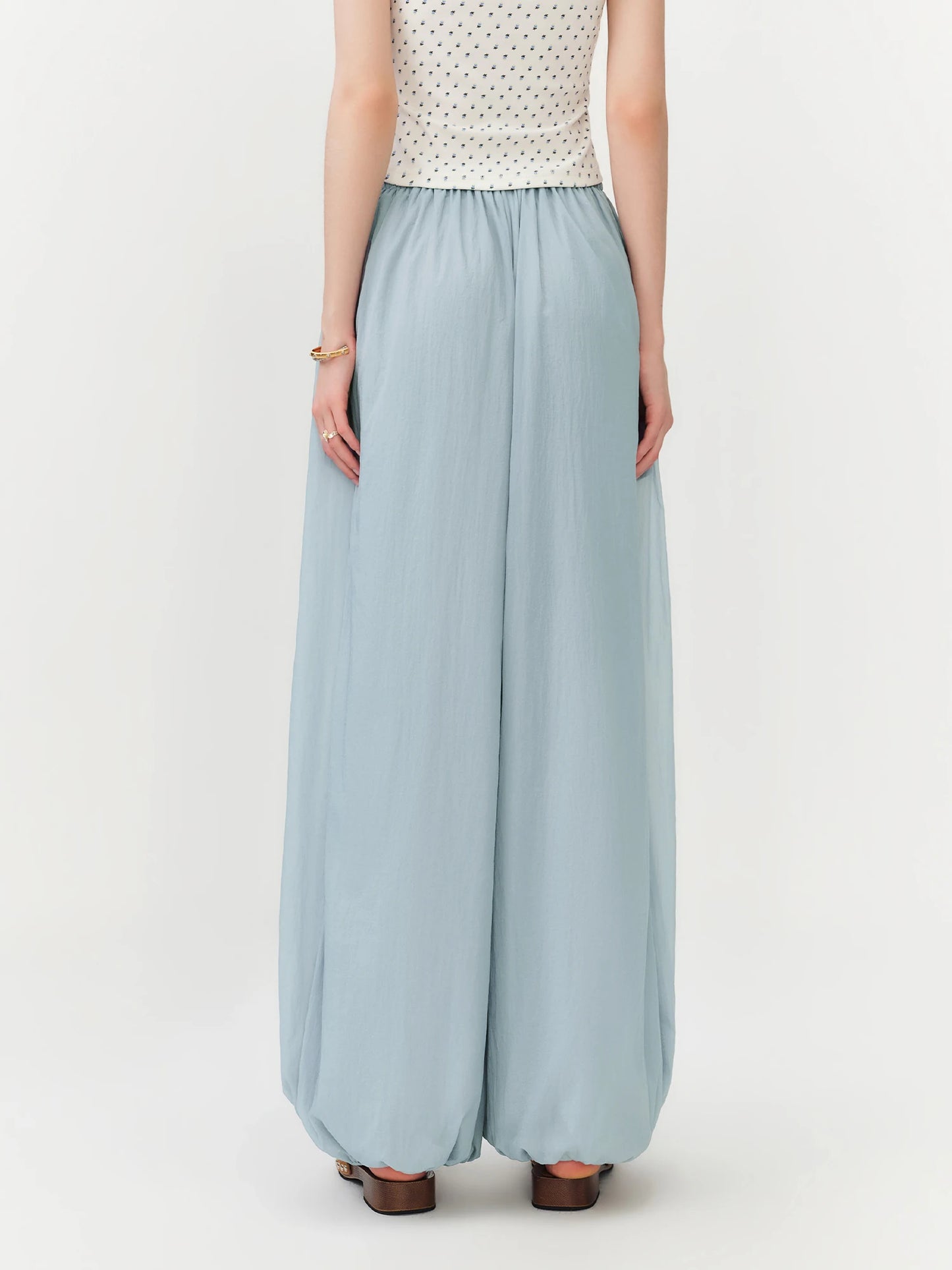 Pale Blue Balloon Harem Pants
