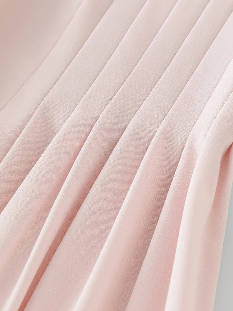 Blush Square Neck Puff Sleeve Dress