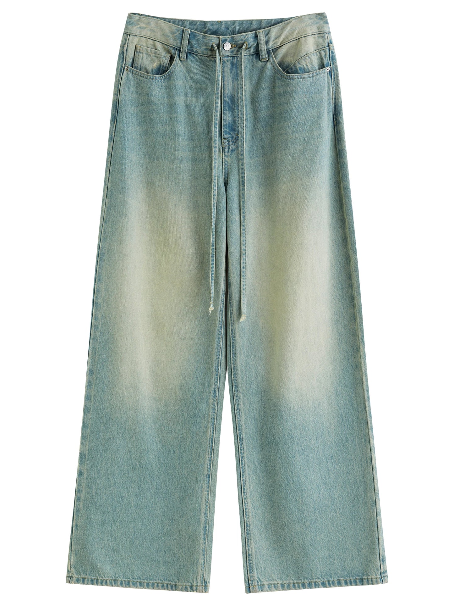 Mint Wash Wide Leg Jeans