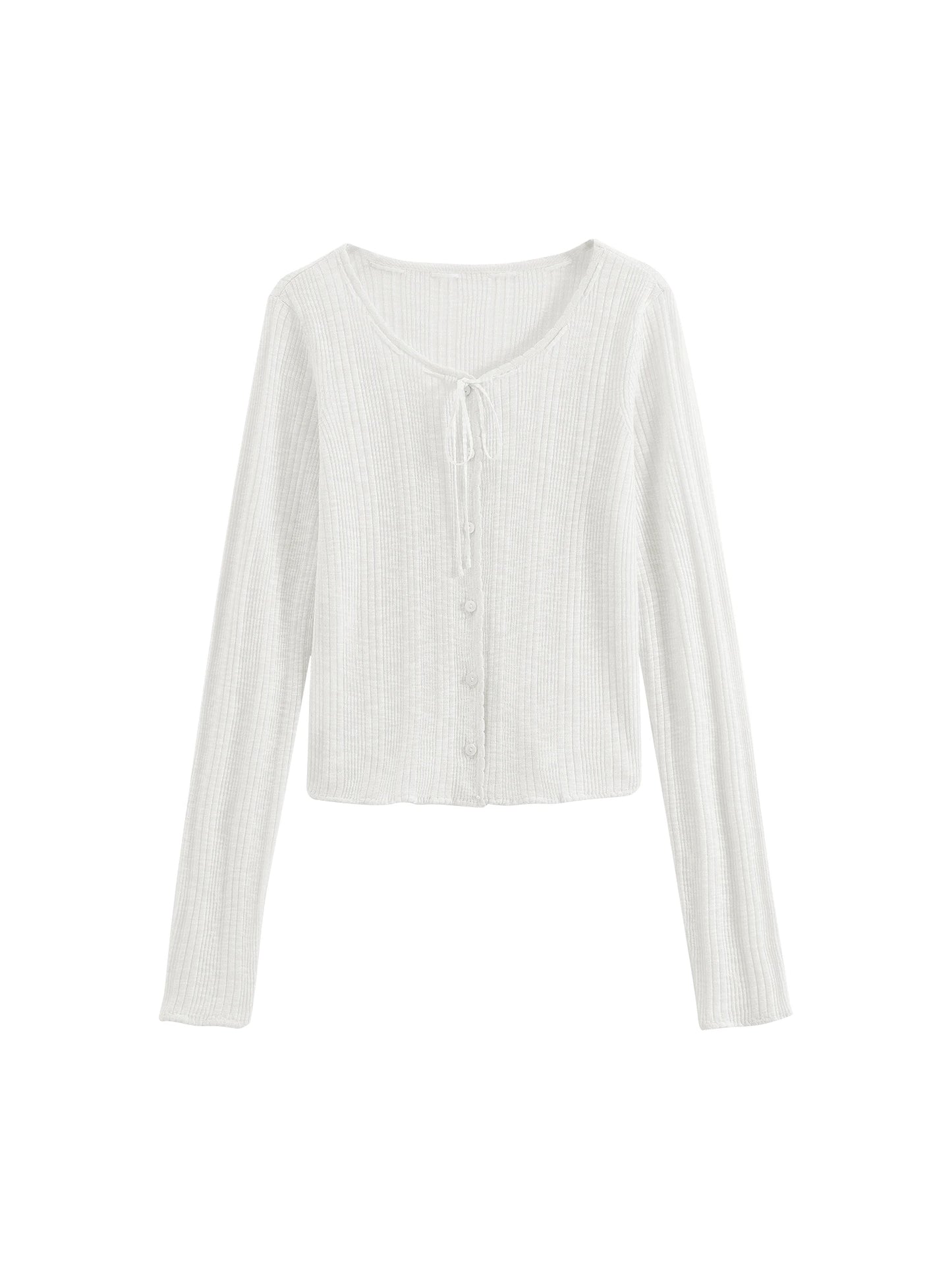 Powder Blue Sheer Knit Cardigan
