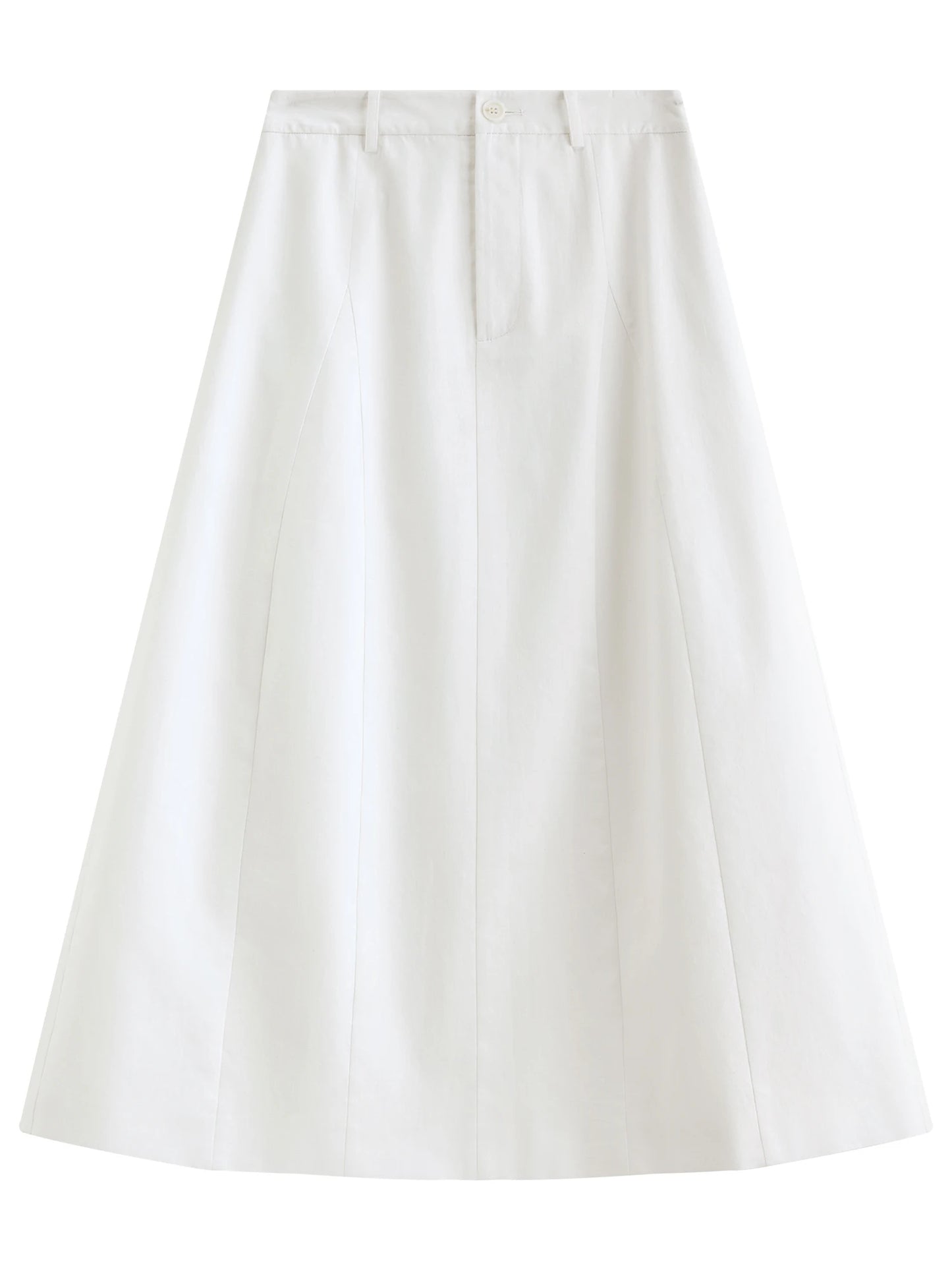 Blush Pleated A-Line Midi Skirt