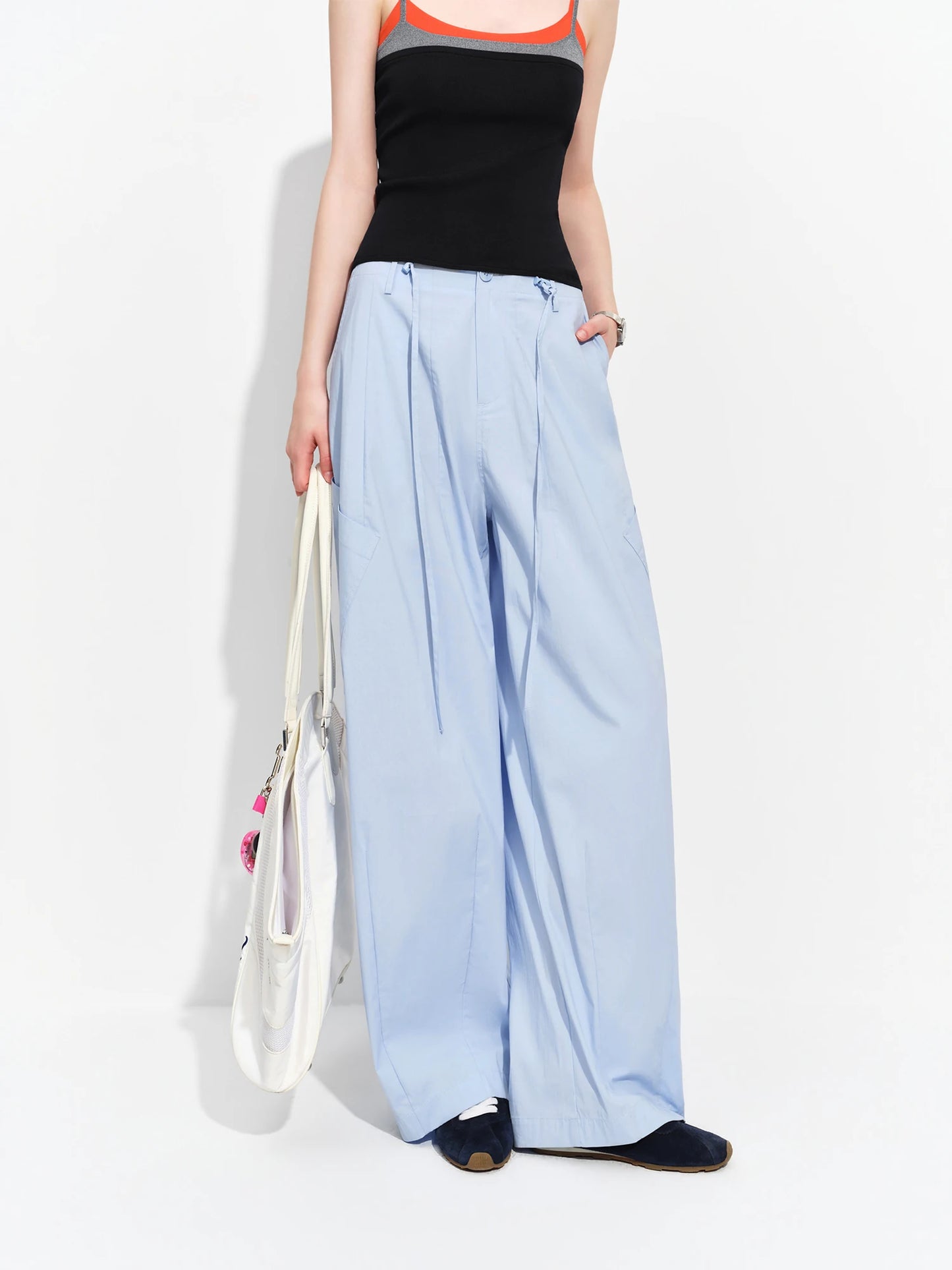 Burgundy Relaxed Balloon Pants