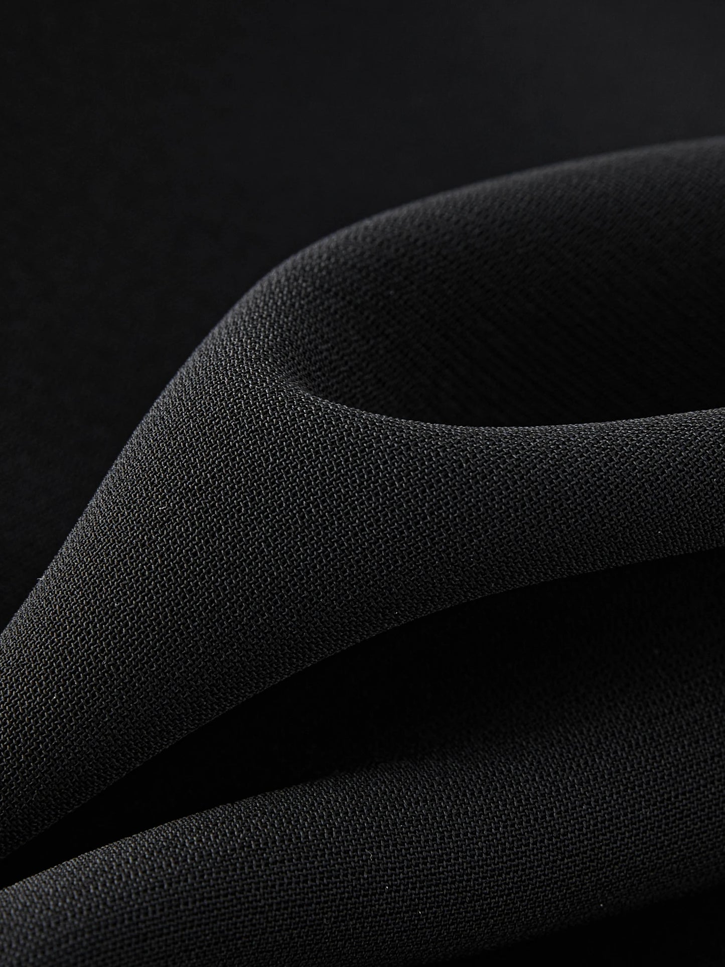 Black High Waist Straight Trousers