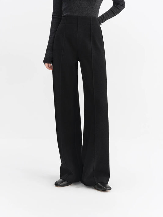 Black High Waist Wide Leg Trousers