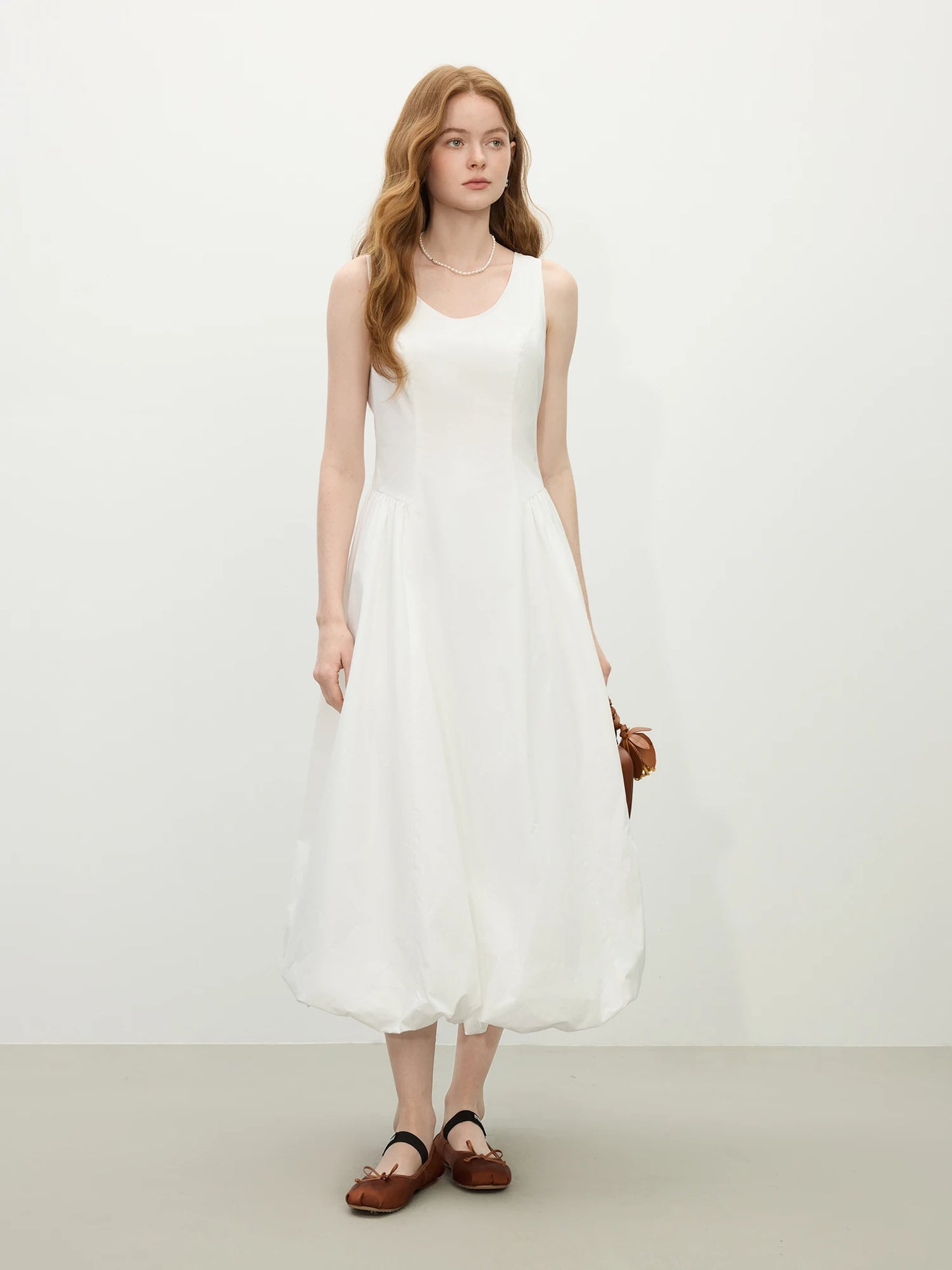 Pale Blue Bubble Hem Mini Dress