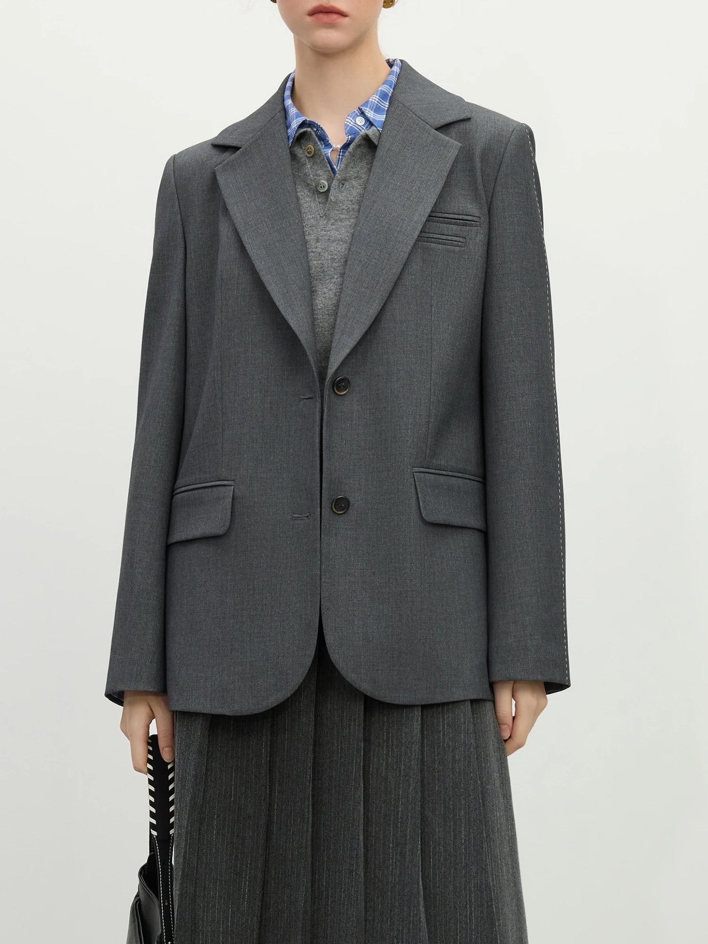 Blush Single Button Tailored Blazer