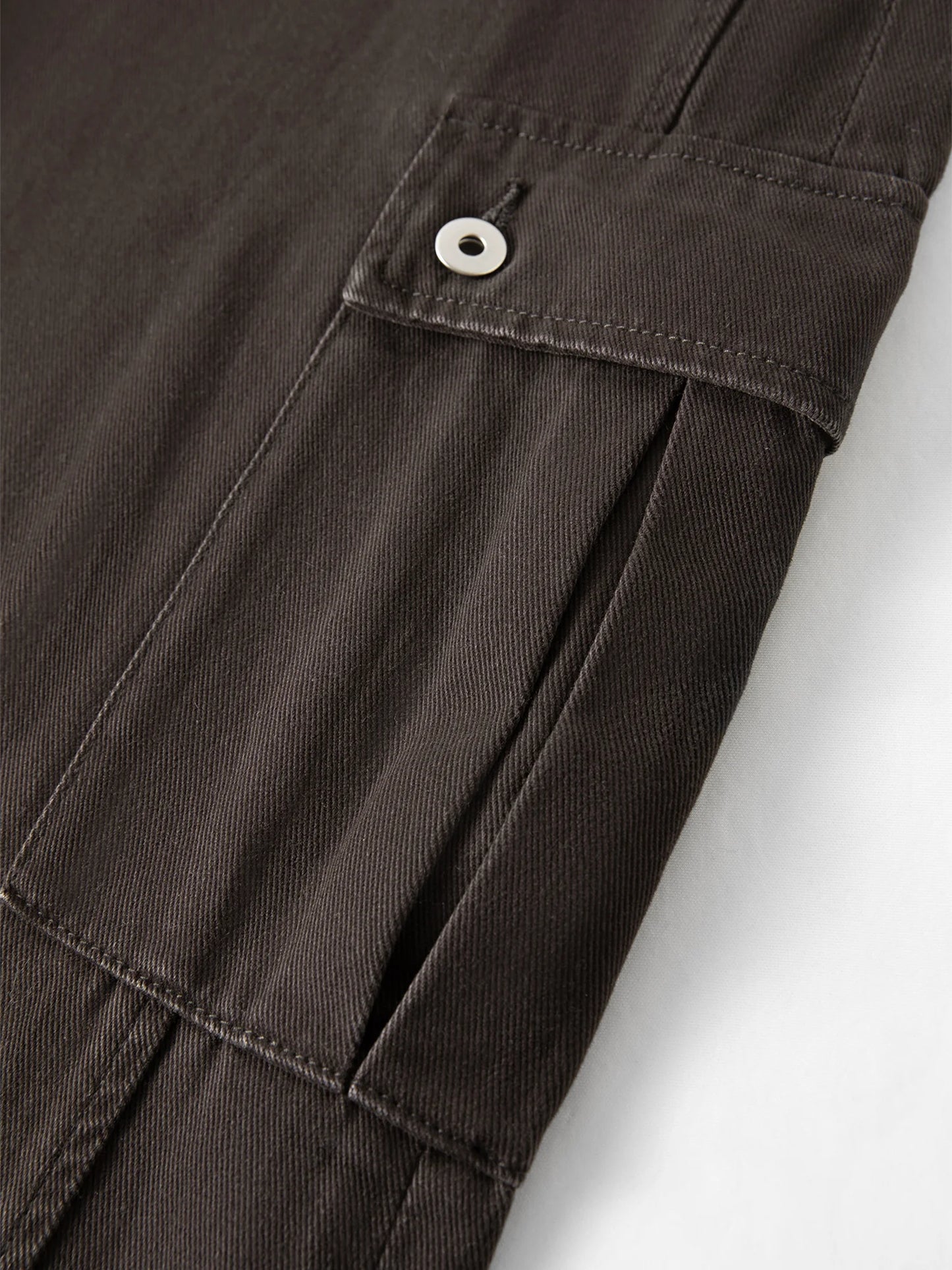 Brown Cargo Wide Leg Jeans