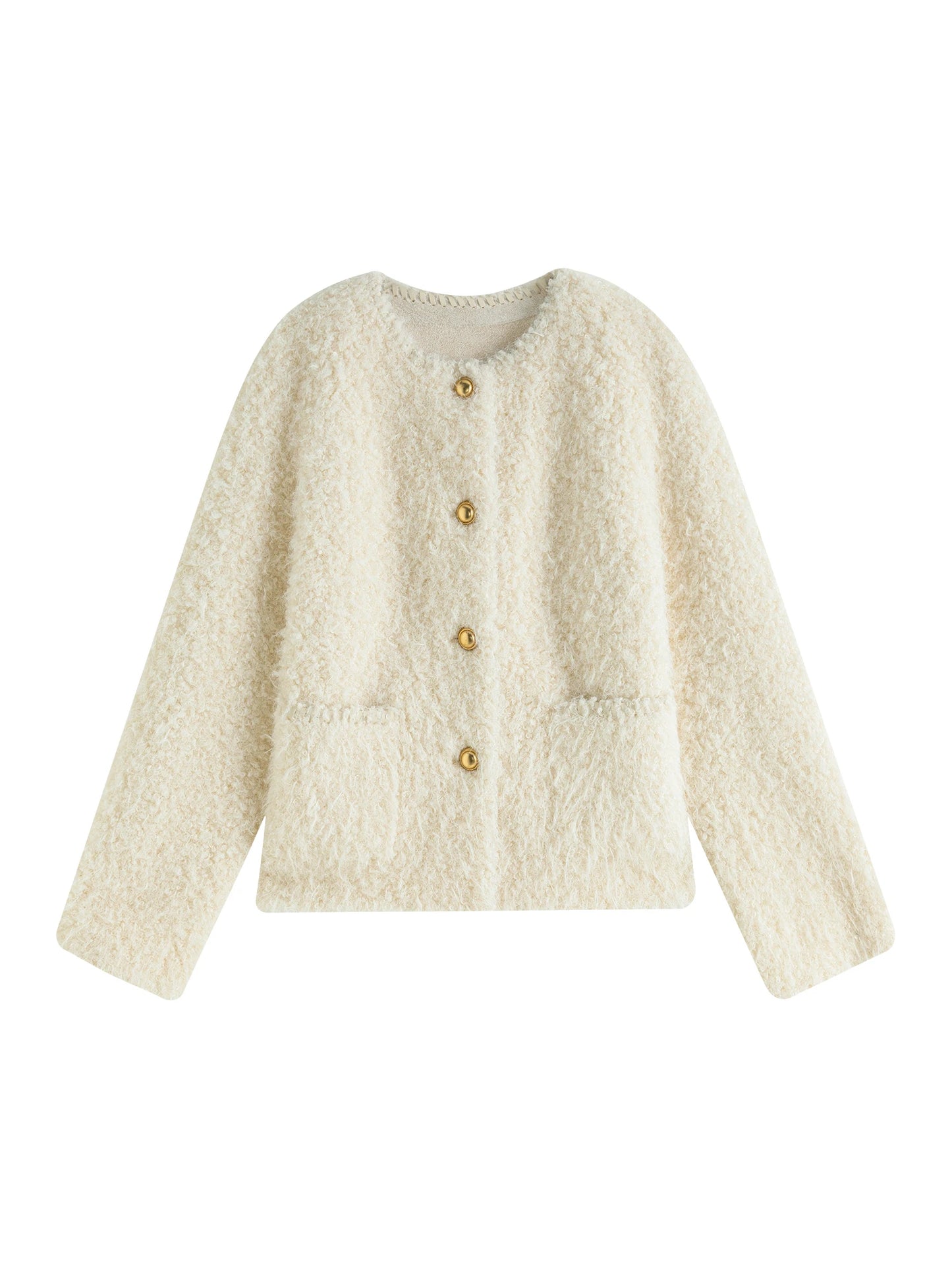 Blush Boucle Button Jacket