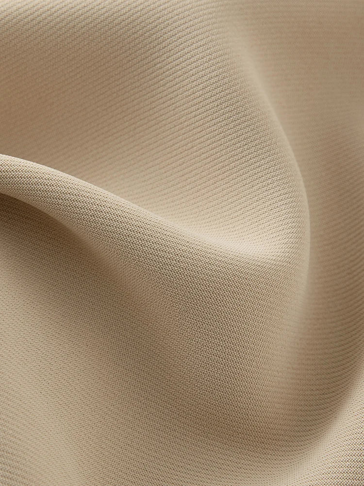 Ivory Pleated Button Waist Shorts