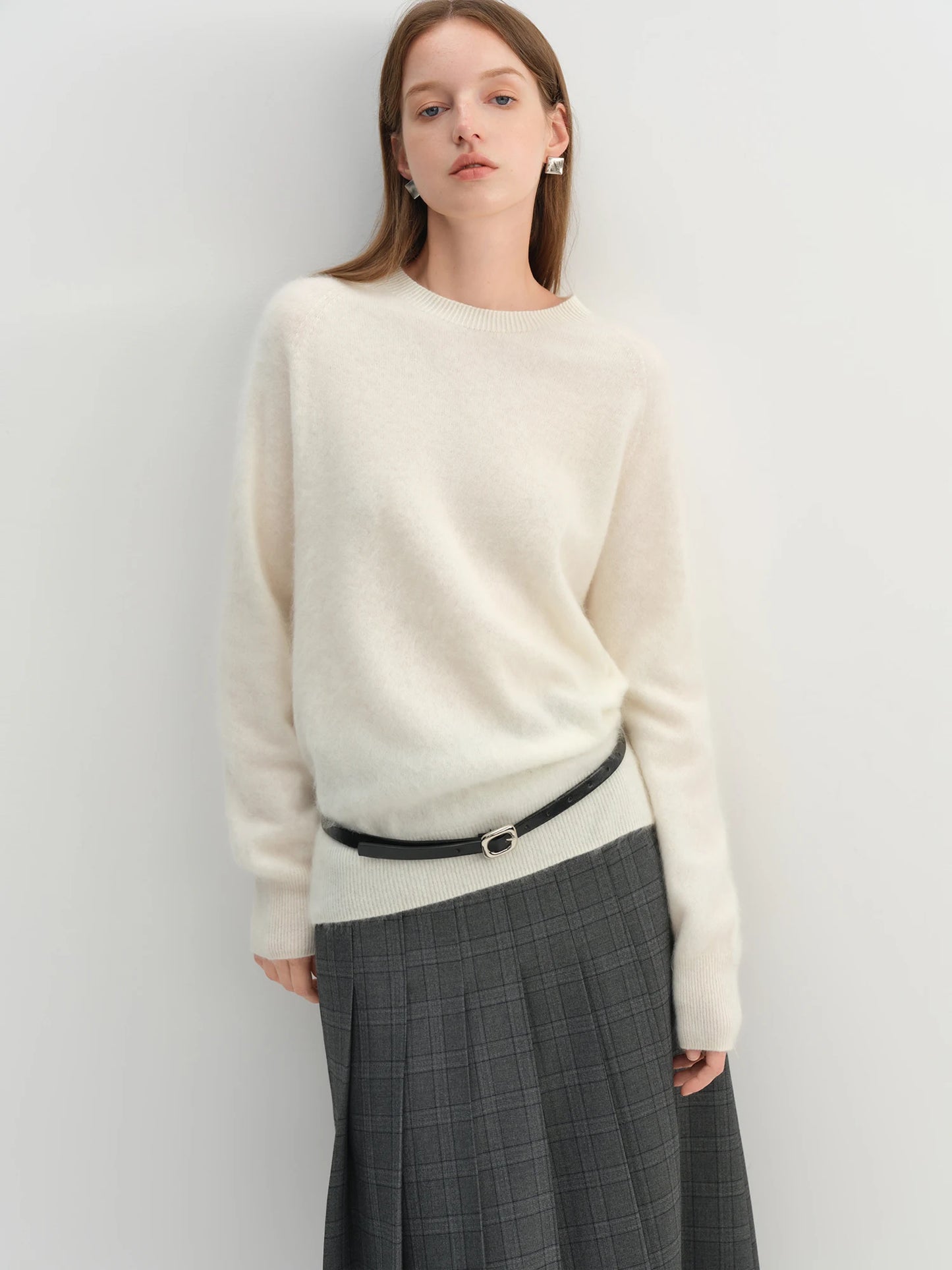 Butter Yellow Crew Neck Knit Sweater