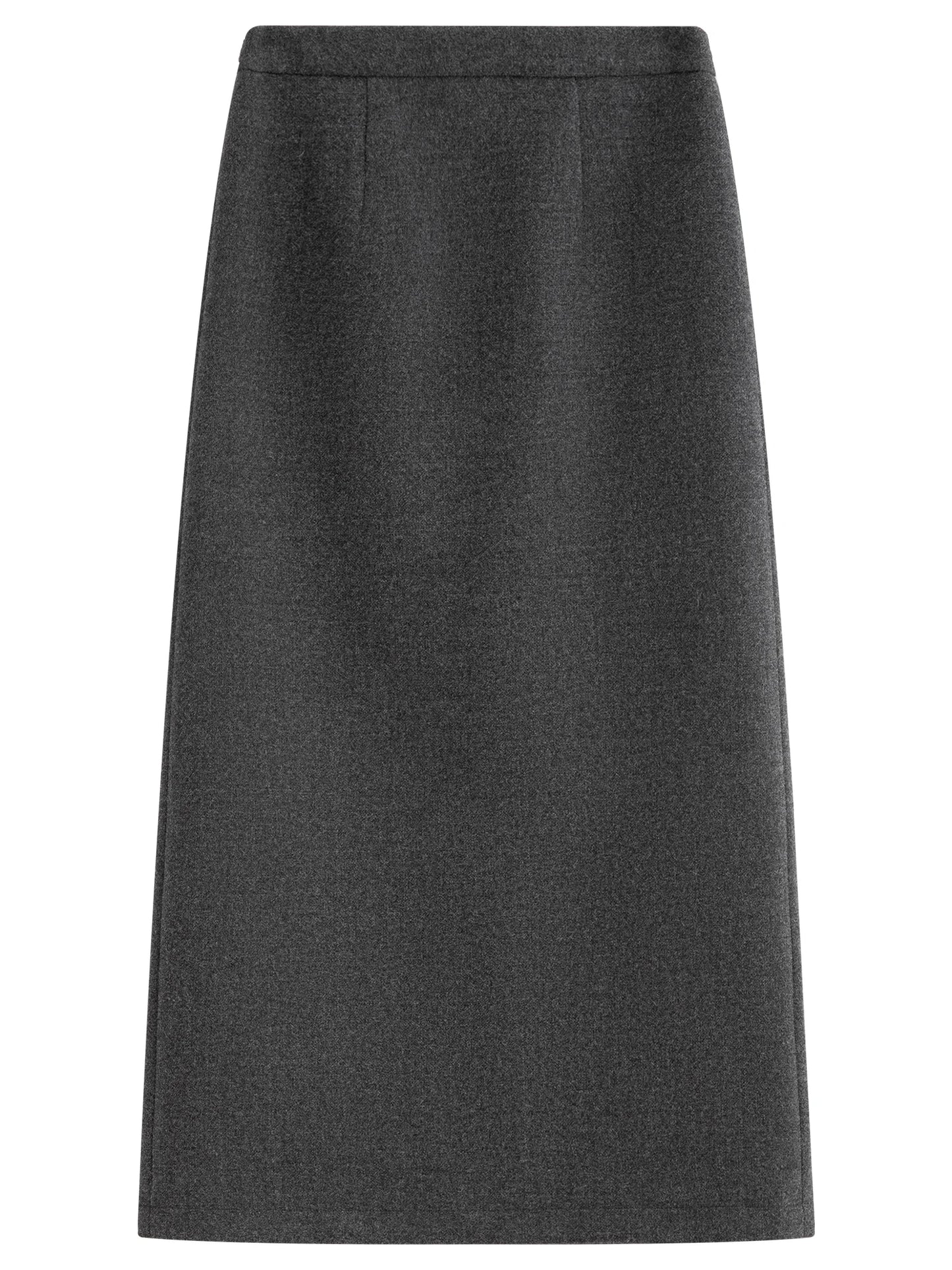 Charcoal Knit Straight Maxi Skirt