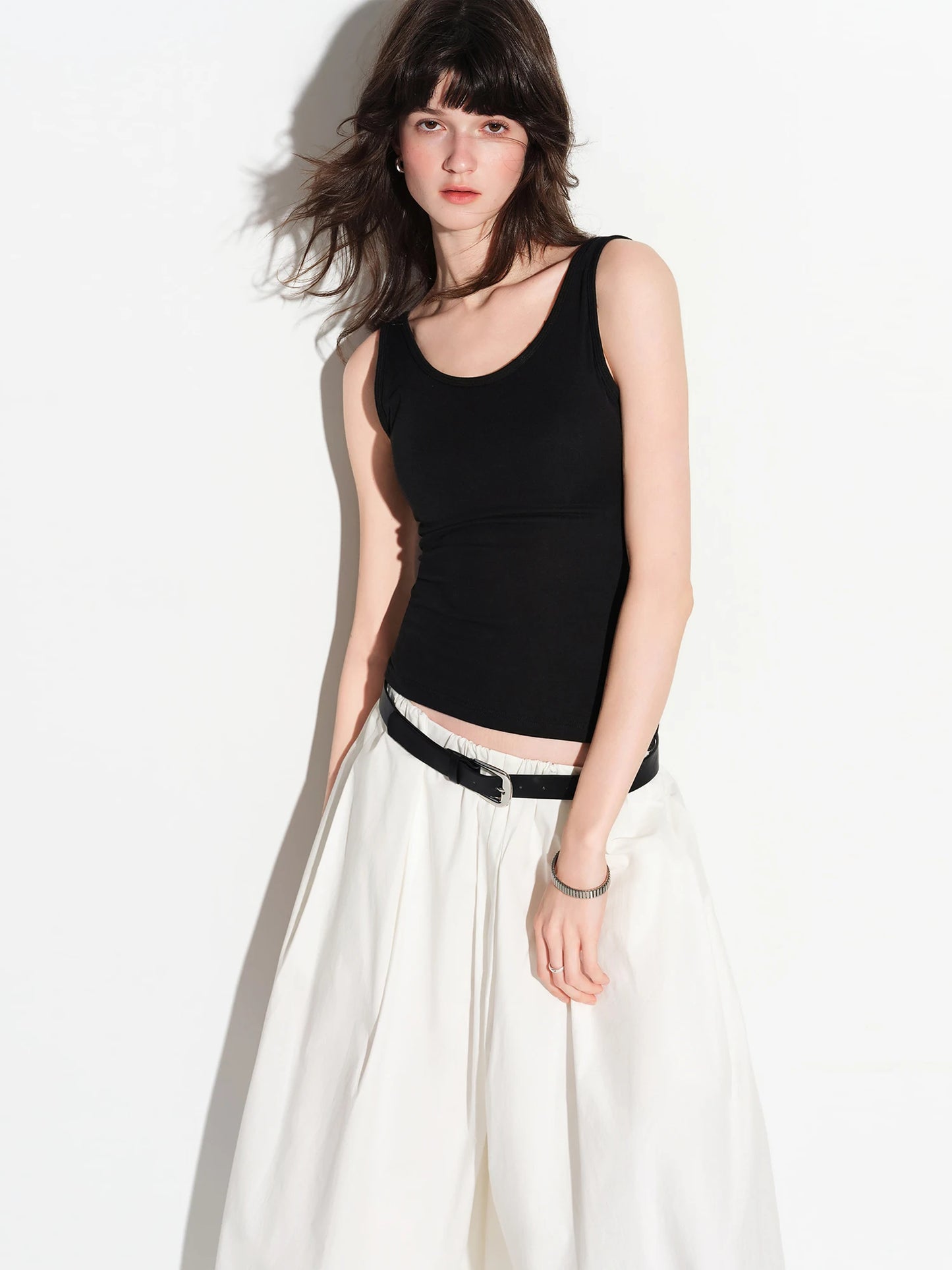 Black Built In Bra Tank Top